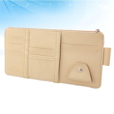 HOLIDYOYO Multifunctional Visor Card Holder Car Registration Insurance Sunglasses Organizer Tidy Organized Accessories for Women