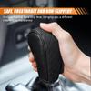 2PCS Leather Car Gear Shift Cover, Anti-Slip Dust Waterproof Gear Shifter Stick Protector, Soft Breathable Universal Automotive Shift Knob Decoration Accessories, Fit Car, SUV, Truck (Black/2PCS) view 4