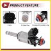 PARSKILO 1 Pc Fuel Injector for Mazda 6 2.5T 2018-2020 Fuel Nozzle No.PY01-13-250 Black Benefit view 3