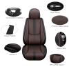 Cscevt Leather Seat Covers for Jeep Cherokee 1991-2023,Premium Car Seat Covers Full Set,Waterproof Car Seat Protectors with Airbag,Comfort Interior Cover Seats for Cars(Black+Brown) view 3