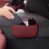 Surakey Car Seat Side Pocket Organizer, PU Leather Storage Bag, Pen Phone Holder Tray Pouch Seat Gap Filler, Interior Accessories for Auto Door Side Large Capacity Storage Organizer, Red view 3