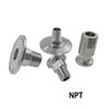 1/4" 3/8" 1/2" 3/4" 1" NPT Male Threaded TC25.4 1.5" 2" Tri Clamp Sanitary 304 Stainless Steel Pipe Fitting Connector Adapter(TC 64mm,1/2") view 2