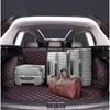 Car Full Coverage Cargo Liners for MG ZS 2017 2018 2019 2020 2021 2022 2023 2024, Leather Boot Mats Waterproof Anti-Scratch Car Boot Protector Accessories,Red view 2