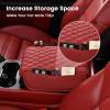LZGBMNB Car Center Console Pad for Land Rover Range Rover Sport 2022 2023 2024 2025, Leather Center Console Armrest Protector Cover with 2 Storage Bags, Car Accessories,Black view 4