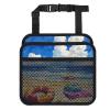HISQSTUU Beach Scene Painting Car Backseat Organizer PU Leather Swimming Rings Truck Back Seat Trash Bag Universal Hanging Storage Box Travel Accessories Foldable view 2