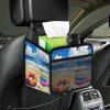 HISQSTUU Beach Scene Painting Car Backseat Organizer PU Leather Swimming Rings Truck Back Seat Trash Bag Universal Hanging Storage Box Travel Accessories Foldable view 4