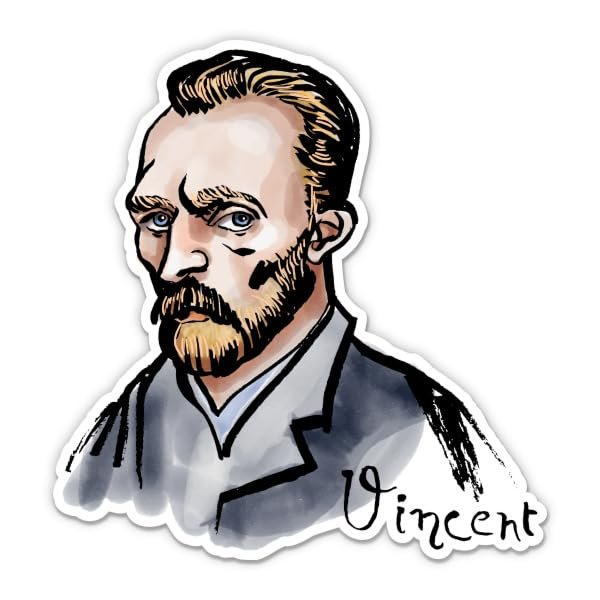 Vincent Van Gogh - 8" Vinyl Sticker - for Car Laptop - Artist Decal