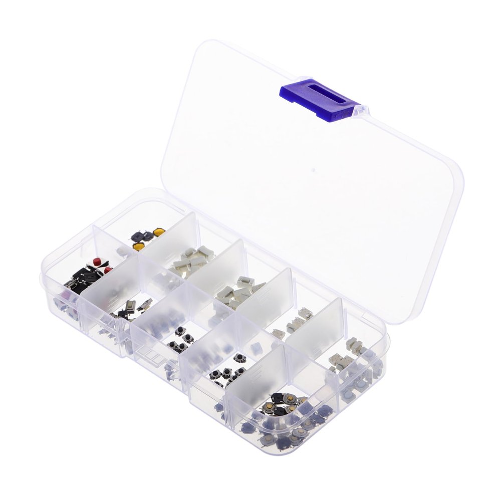 Zerodeko Momentary Push Button Switch 200pcs Car Parts Car Fob Key Replacement Remote Metal Silent