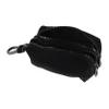 Black PU Car Key Organizer Fob Case with Alloy Zipper Storage view 1