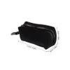 Black PU Car Key Organizer Fob Case with Alloy Zipper Storage view 2