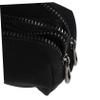 Black PU Car Key Organizer Fob Case with Alloy Zipper Storage view 3