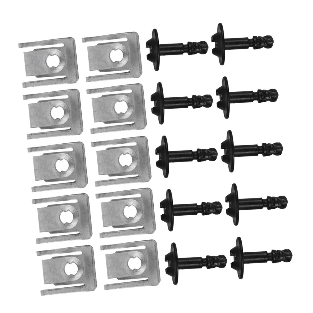 IMIKEYA 10pcs Guard Plate Aluminum Nails Clips Automotive Fasteners Engine Screws Kit for Car Parts