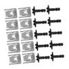 IMIKEYA 10pcs Guard Plate Aluminum Nails Clips Automotive Fasteners Engine Screws Kit for Car Parts view 1