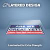 are We Great Yet Cause I Just Feel Embarrassed 5-Pack Large Thick Vinyl Bumper Stickers Funny Political Quote Decals Waterproof Liberal Satire for Car, Laptop, Window (Classic Style) view 3