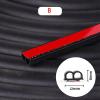 LNNDML Auto Rubber Seals Car Door Sealing Strip D Z P B Type Noise Insulation Anti-Dust Soundproof Sealing Strips Car Door Seal Strip(B Style,2m) view 2