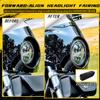 VINTGMT Motorcycle Fairing 5.75" Headlight Fairing with 11" Motorcycle Windshield 49mm Mounting Hardware for Harley Dyna FXD FXDC Street Bob FXDB Low Rider FXDL FXDLS Super Glide FXDI35(Dark Smoke) view 4