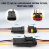 CNHAIHD Connector Waterproof, 18 AWG Automotive Electrical Connectors Male and Female Way with Heat Shrink Tubing for Car Truck Boat and Other Wire Connections (4pin 6 Kits) view 3