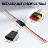 CNHAIHD Connector Waterproof, 18 AWG Automotive Electrical Connectors Male and Female Way with Heat Shrink Tubing for Car Truck Boat and Other Wire Connections (4pin 6 Kits) view 4