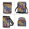 MNSRUU Car Trash Can with Lid, Leopard Car Trash Bag Hanging Organizers and Storage for Front Back Seat, Leak-Proof Trash Bin view 4
