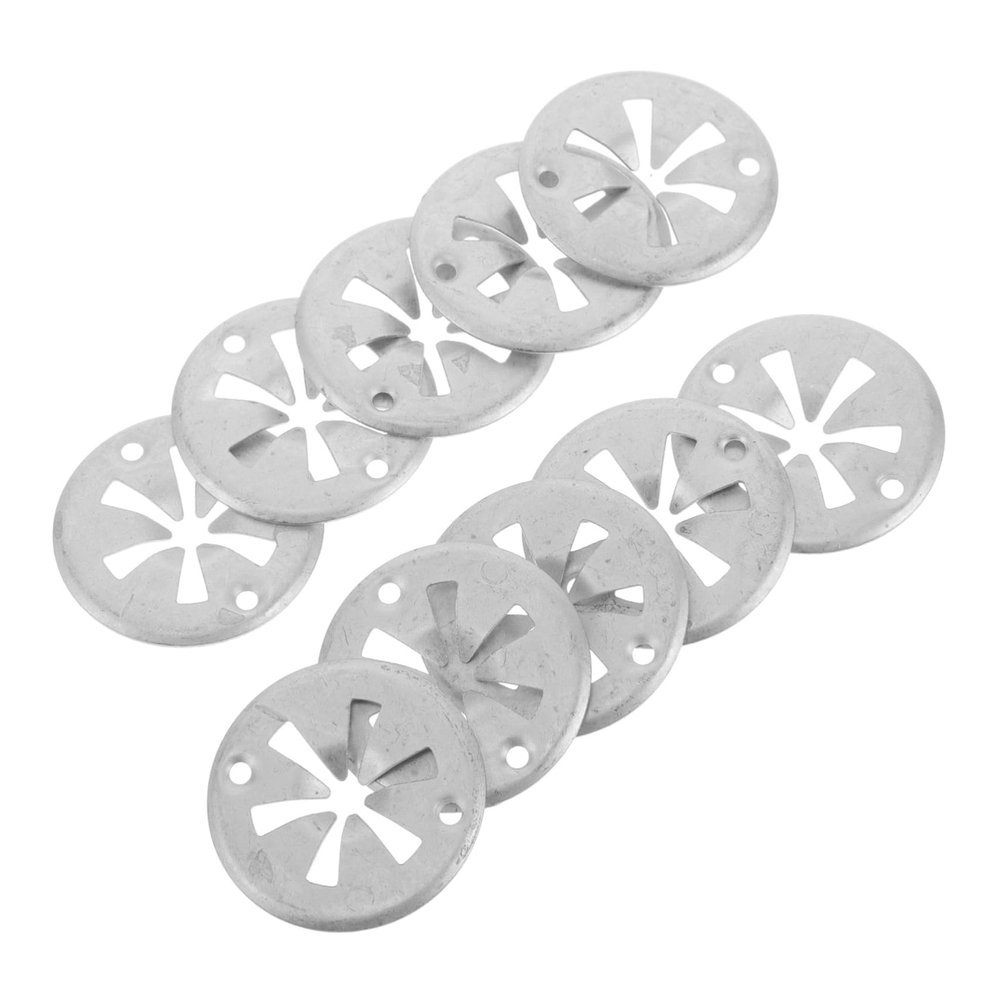 Unomor 10pcs Car Heat Shield Fixing Clips Sturdy Metal Washers for Thermal Insulation Fastening Automotive and Industrial Applications