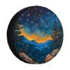 Cafetime Starry Night Spare Tire Cover Mountain Landscapes Decor Camping Trailer Wheel Protectors Covers 17 Inch Universal for Rv SUV Truck Camper Travel Trailer 31 view 1