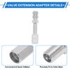 HEROFFIX 1Set 50mm Tire Valve Extension with Dust-Resist Cap Universal Nickel Plated 180 Degree Tyre Valve Stem Extender for Car Motorcycle RV Truck Bike view 3