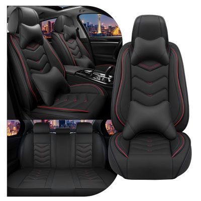 CTDS Car Seat Covers for Chevy Silverado 1500 2000-2026, Stylish Sport Seat Cover, Premium Nappa Leather Car Seat Cover. Automobile Seat Covers Sets.(Luxury 5 Seats/Black)