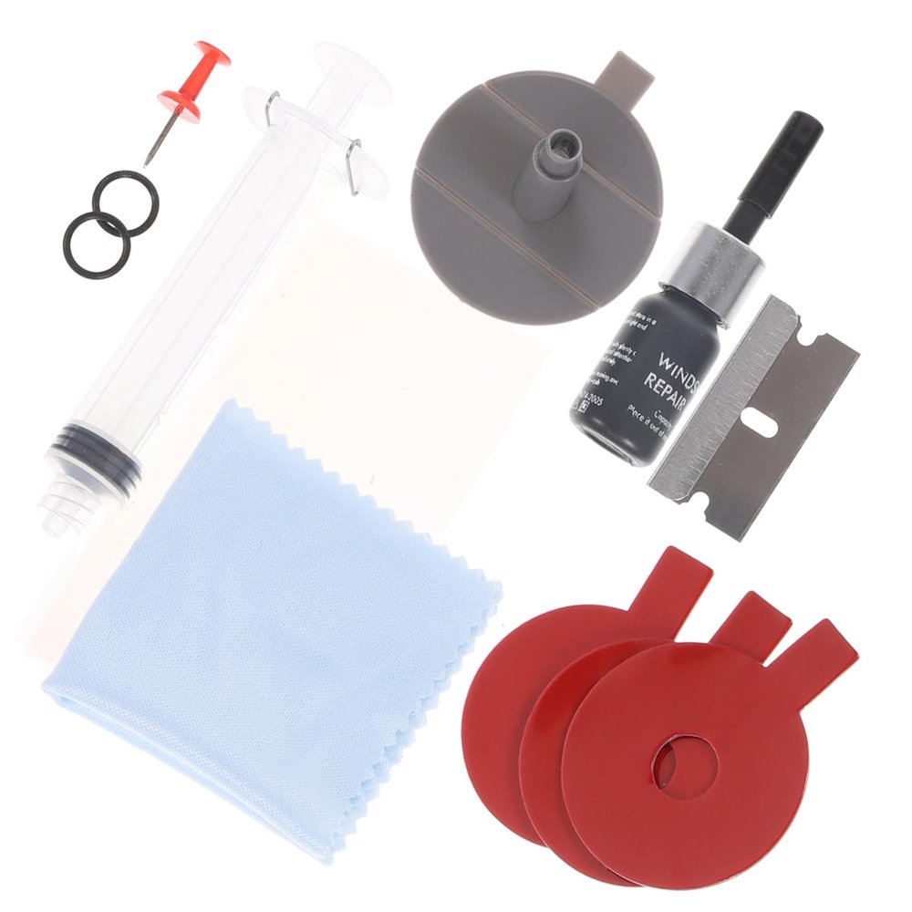 GANAZONO 1Set Car Windshield Repair Kit Repair Tools for Cracks Star Shaped Damage Scratches Adhesive for Long Cracks Restoration