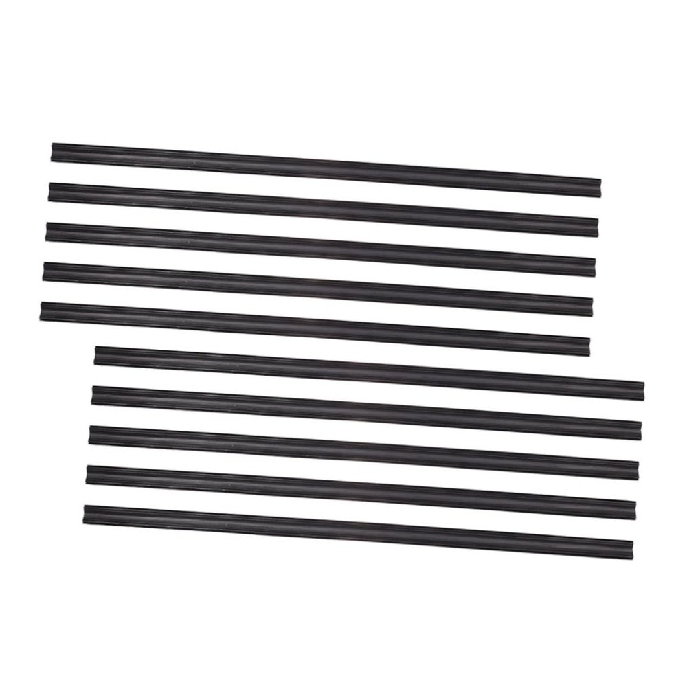 Vaguelly 10pcs Boneless Wiper Strip Windshield Wiper Refill Rain Car Seal Inserts Squeegee Small s Replacement Windscreen Strips Window Rubber Black