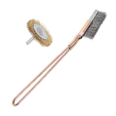 Cabilock 2pcs Stainless Brush Wheel Set Wheel Hub Rust Remover Tool Wire Brush Attachment