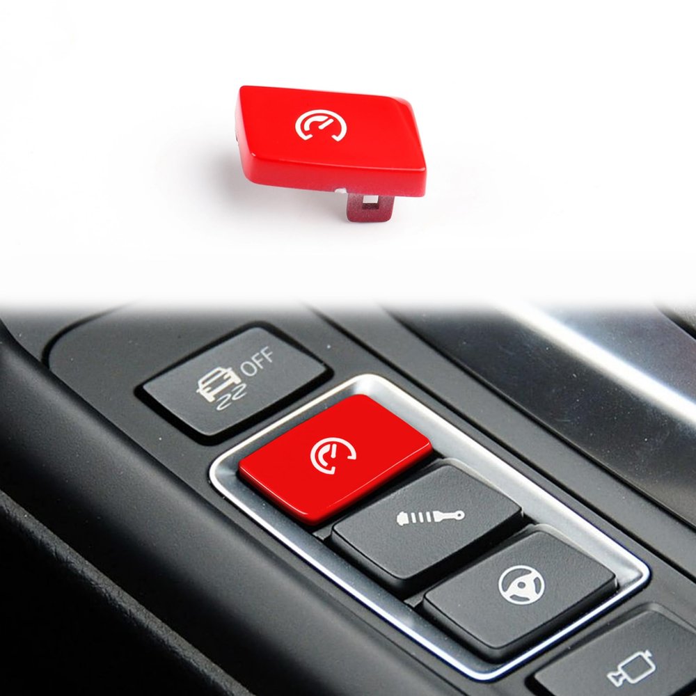 ABS Gear Base Control Button Accessories Decoration Replacement Compatible with BMW M3 F80 2015-2019/M4 F82 2015-2020 (Red, Accelerator Response)
