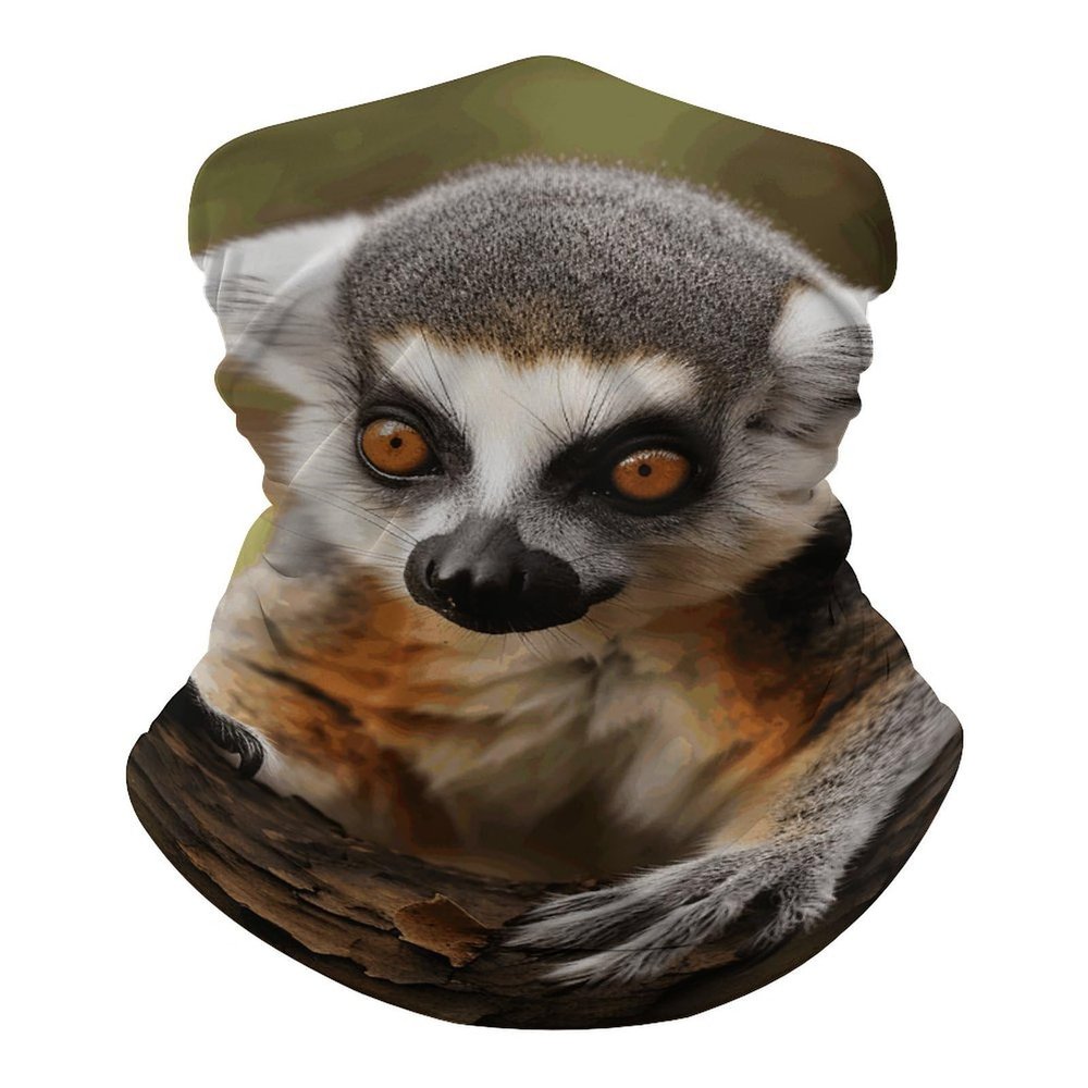 QMNRTK Monkey Lemur Cute Balaclava UV Protection Face Mask Breathable Neck Gaiter Ski Mask for Men Women Headwear Bandana Elastic Face Scarf