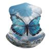 QMNRTK Blue Butterfly And Clouds Balaclava UV Protection Face Mask Breathable Neck Gaiter Ski Mask for Men Women Headwear Bandana Elastic Face Scarf view 1