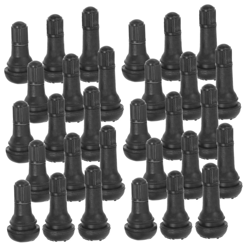 Tire Vacuum Valve Replacement Snap in Rubber Stem 30Pcs for Cars