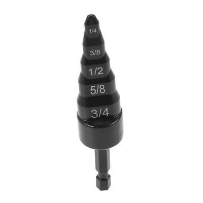 POPETPOP 5-in-1 HVAC Pipe Expander Drill Bit Copper Tube Swaging Tool for 6-19mm HVAC Tubing Convenient Air Conditioner Repair Tool Multiple Bits