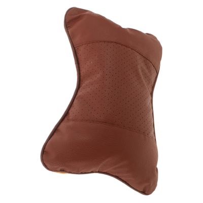 STOBAZA Car Neck Pillow Reversible Design Stylish Supportive Automotive Headrest Cushion for Comfortable Travel Compatible Car Seats Brown