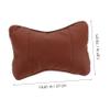 STOBAZA Car Neck Pillow Reversible Design Stylish Supportive Automotive Headrest Cushion for Comfortable Travel Compatible Car Seats Brown view 2