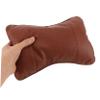 STOBAZA Car Neck Pillow Reversible Design Stylish Supportive Automotive Headrest Cushion for Comfortable Travel Compatible Car Seats Brown view 3