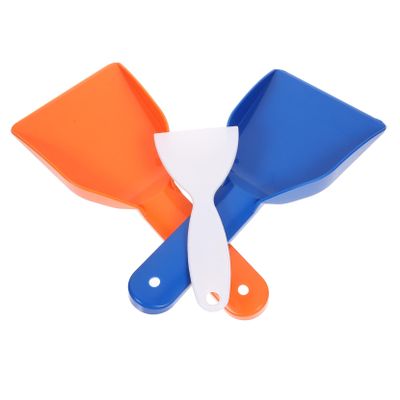 ORFOFE 3pcs Car Snow Shovel Humanized Design Ice Scraper for Driveway Windows