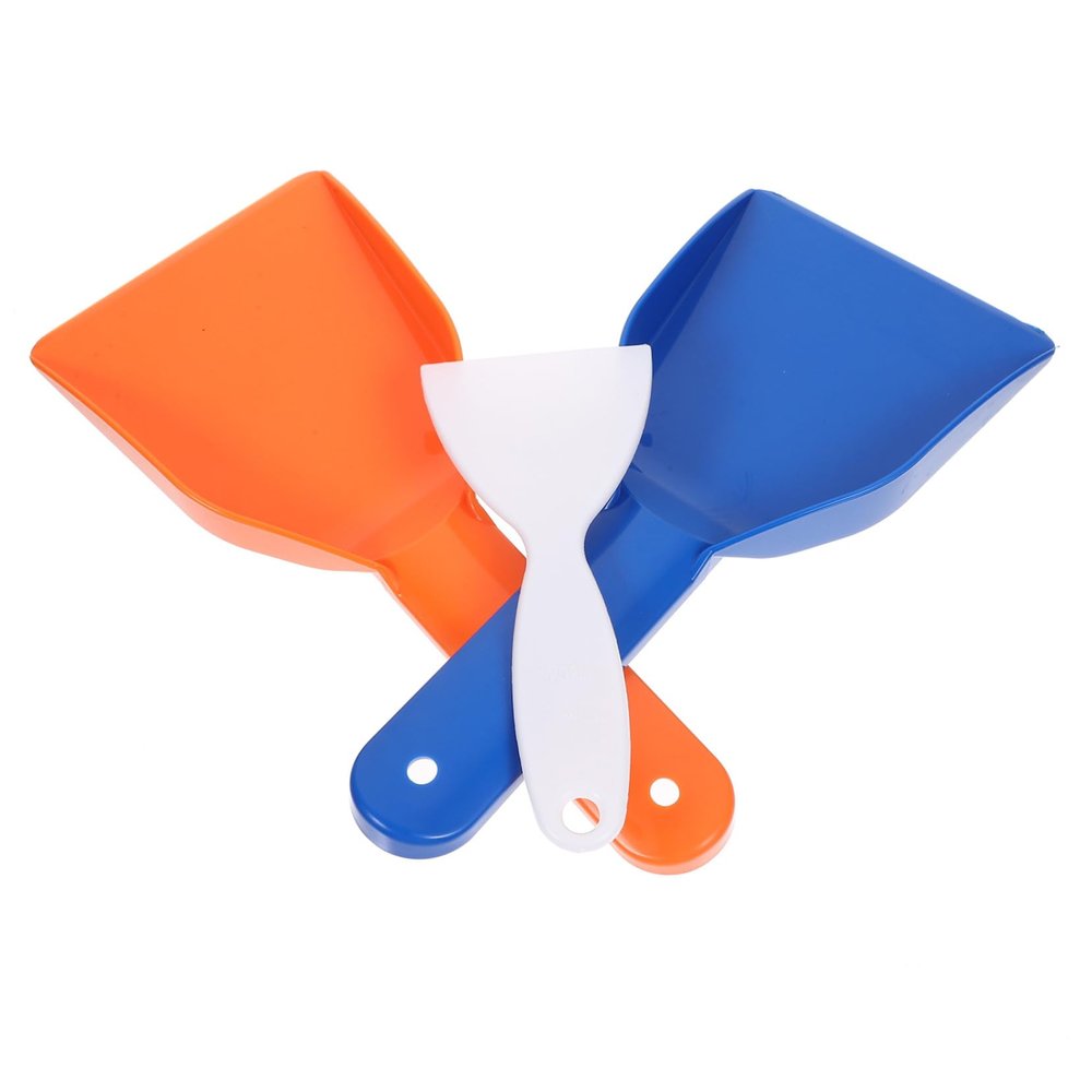 ORFOFE 3pcs Car Snow Shovel Humanized Design Ice Scraper for Driveway Windows