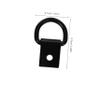 MAGICLULU 4pcs Hook Accessories Ring Hooks Tie Downs Tie Down Anchors for Trailer Utility Trailer Accessories Tied Down Truck Bed Tie Down Anchors Trailer Tie Down Anchor Black Iron view 2