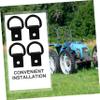MAGICLULU 4pcs Hook Accessories Ring Hooks Tie Downs Tie Down Anchors for Trailer Utility Trailer Accessories Tied Down Truck Bed Tie Down Anchors Trailer Tie Down Anchor Black Iron view 3