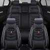 SXXC Car Seat Cover 7 Seats for Mitsubishi Outlander 2003-2026, Waterproof Durable Compatible Airbag, Premium Leather Seat Protector(7 Seats Luxury,Black White) view 1