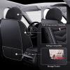 SXXC Car Seat Cover 7 Seats for Mitsubishi Outlander 2003-2026, Waterproof Durable Compatible Airbag, Premium Leather Seat Protector(7 Seats Luxury,Black White) view 3