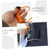 BUGUUYO 2pcs Bike Accessories Disc Brake Lock Cable Long Motorcycle Disc Lock Heavy Duty Security Yellow Orange view 2