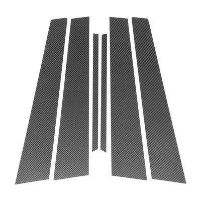 VekAuto 6 Pcs Front Rear Left Right Car Door Pillar Window Trim for Lexus is 2001-2005 Anti Scratch Sticker Pillar Posts Cover Black Carbon Fiber