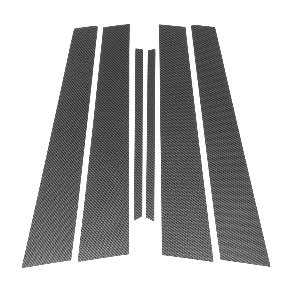 VekAuto 6 Pcs Front Rear Left Right Car Door Pillar Window Trim for Lexus is 2001-2005 Anti Scratch Sticker Pillar Posts Cover Black Carbon Fiber