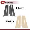 VekAuto 6 Pcs Front Rear Left Right Car Door Pillar Window Trim for Lexus is 2001-2005 Anti Scratch Sticker Pillar Posts Cover Black Carbon Fiber view 3