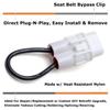 iJDMTOY 2pc Buckle Restraint Override Adapters Compatible with Kawasaki 2017-up Teryx Teryx4 Teryx4 S, KRX 800 1000, Mule; Compatible with Yamaha YXZ Viking Wolverine, etc view 2