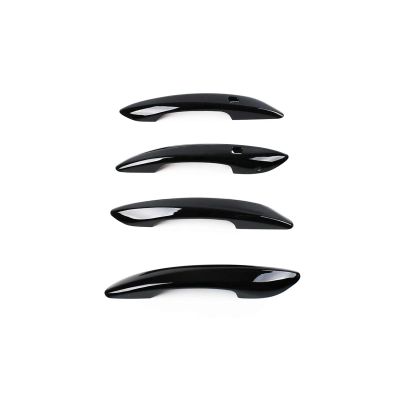 Exterior Door Handles Door Handle End Caps Trim for Hyundai for Sonata 2020 2021 2022 2023 Car Door Handle Cover Decor Sticker Accessories Left Right Door Handle(Black 2 Buttons)